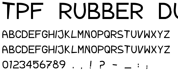 TPF Rubber Ducky font